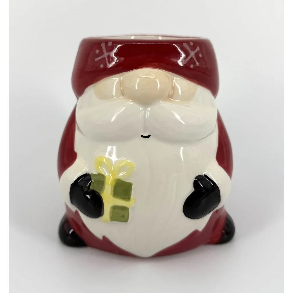 Santa Claus Christmas Mug 3D Ceramic Ten Acre Gifts Holiday Coffee Cup Red